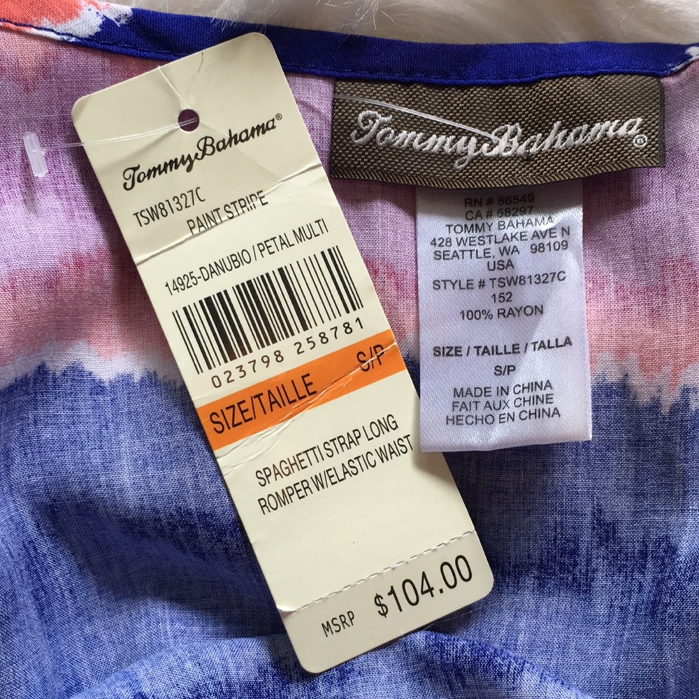 NWT Tommy Bahama Paint Stripe Jumpsuit - Picture 12 of 13